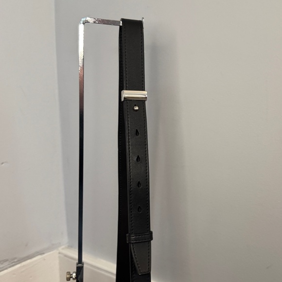 Alexander Wang SS16 Sample Lia Studded Crossbody Saddle Bag Silver Black Leather - Picture 15 of 16